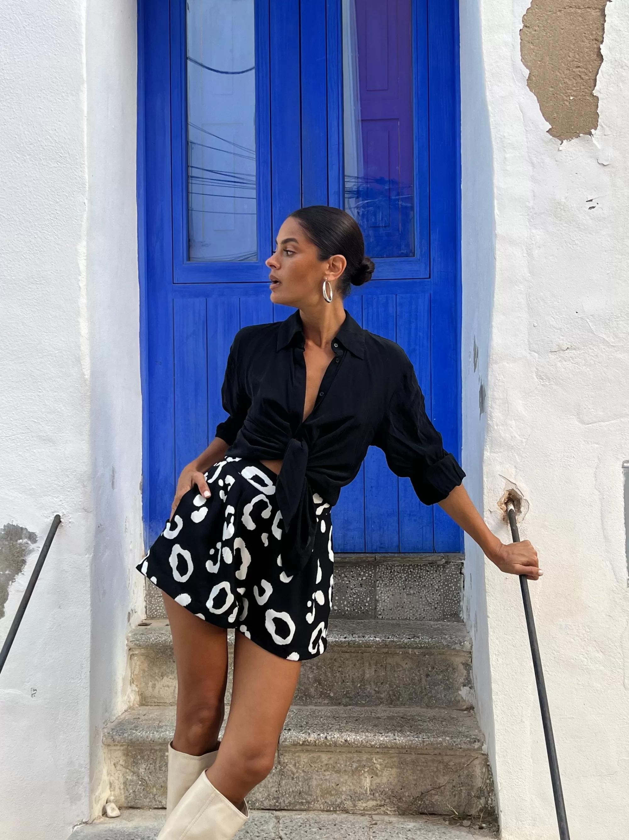 Shorts>Dancing Leopard Chica Bella Shorts In Oversized Mono Leopard
