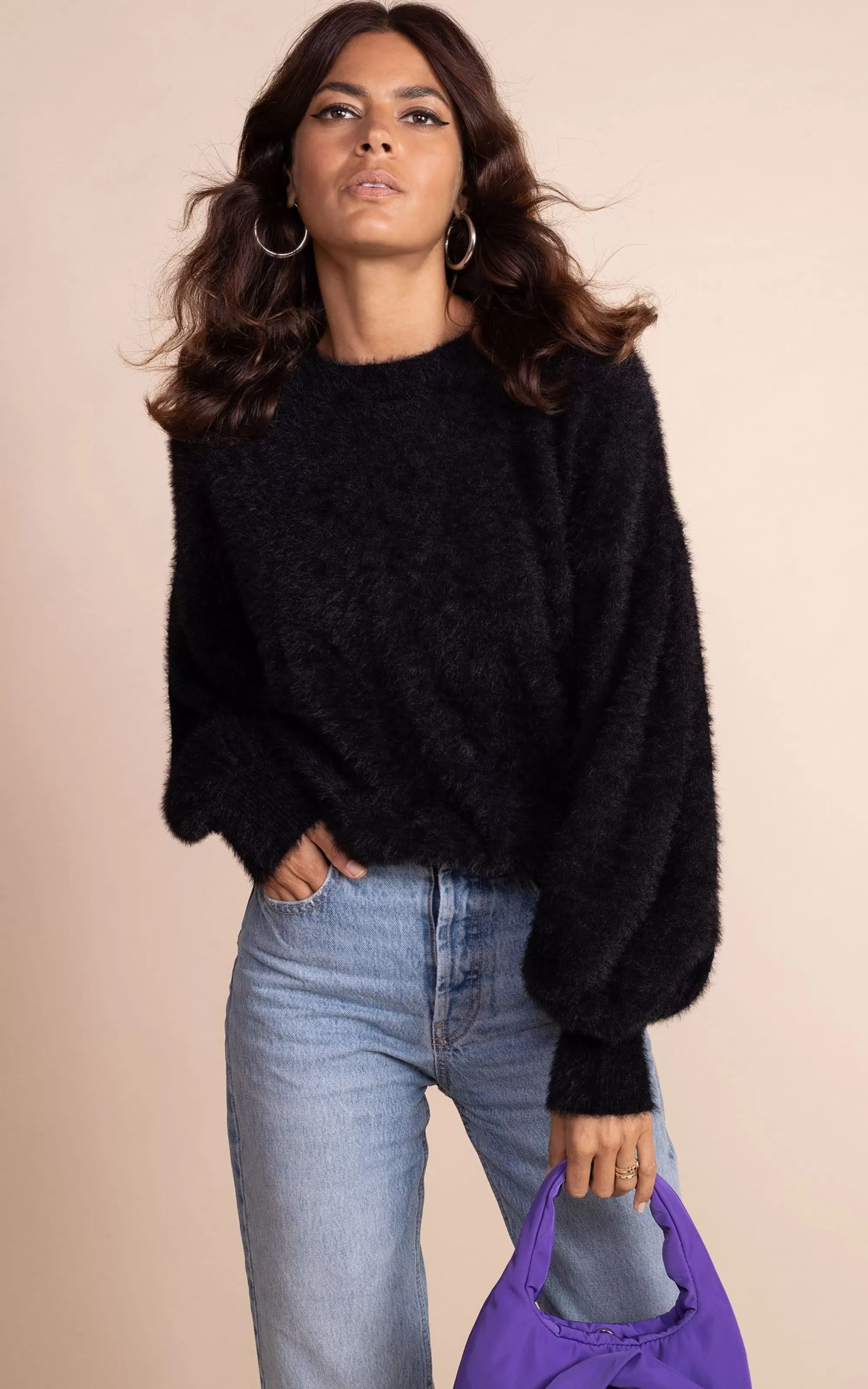 Knitwear>Dancing Leopard Honey Jumper In Black