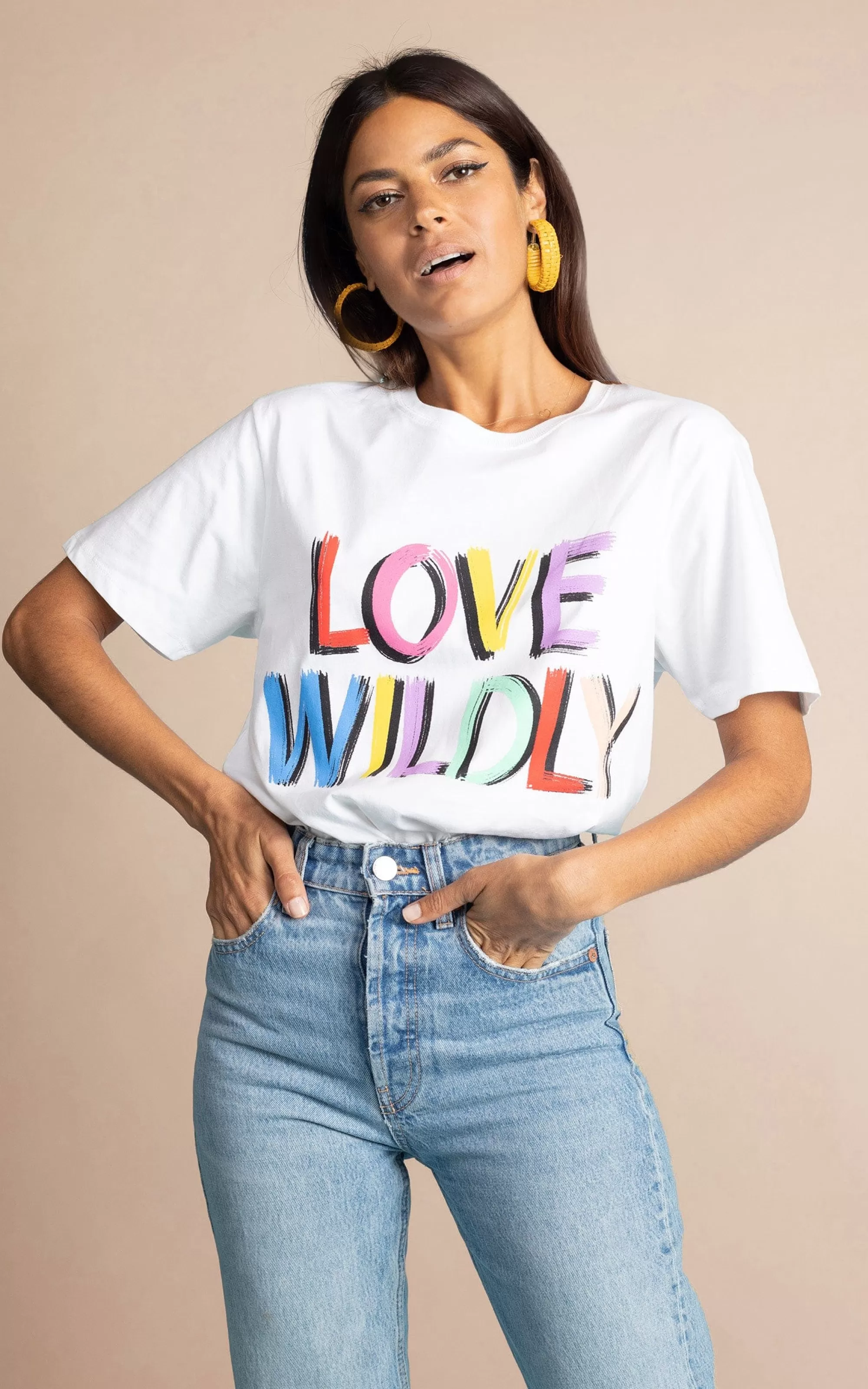 Tops>Dancing Leopard Love Wildly Charity T-Shirt For Shelter